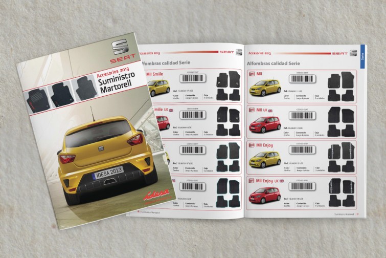 Catálogo de alfombras para SEAT